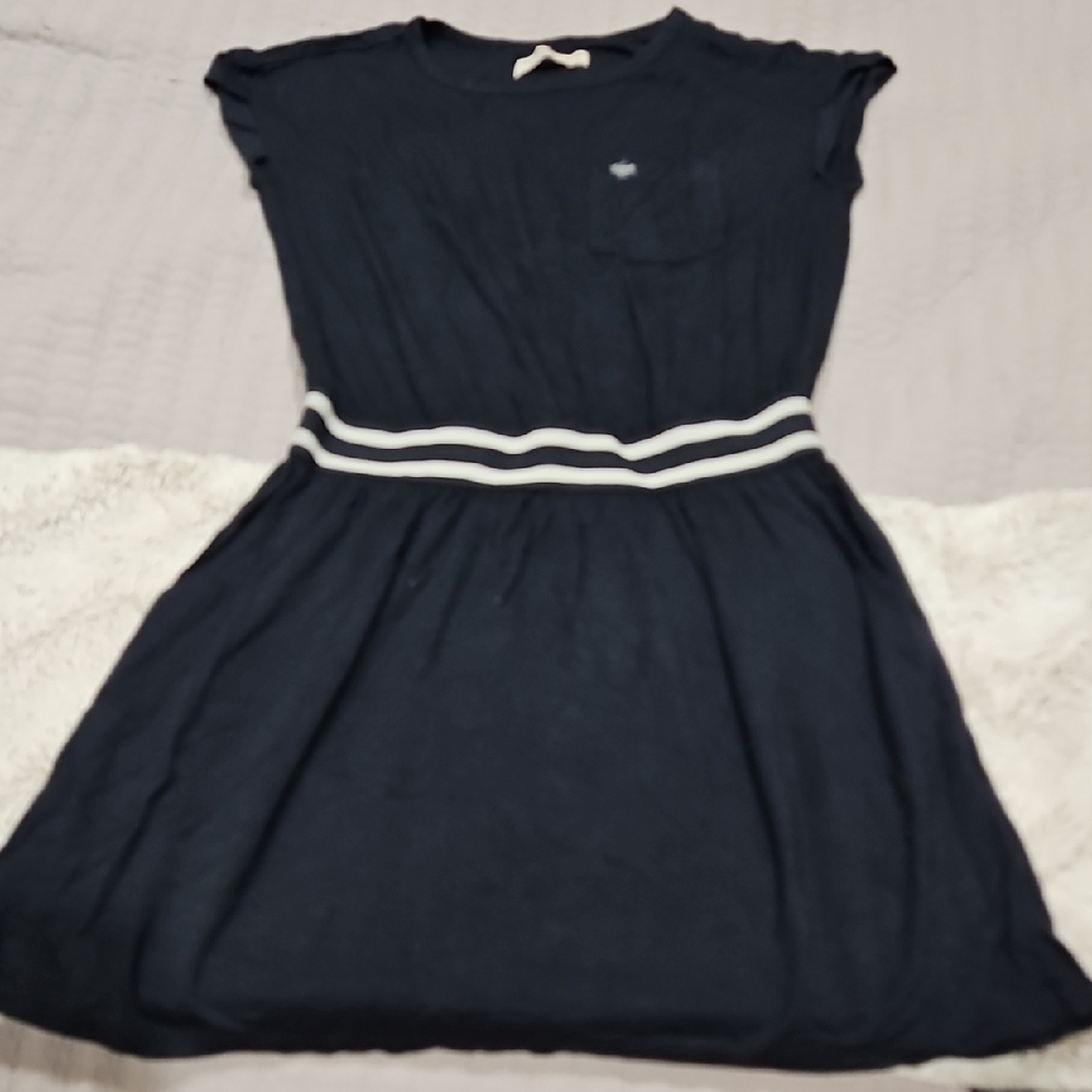 Abercrombie Kids Navy Dress with White Trim